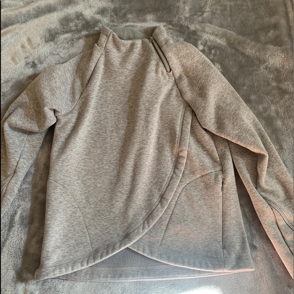 Athleta Girl diagonal zip sweater